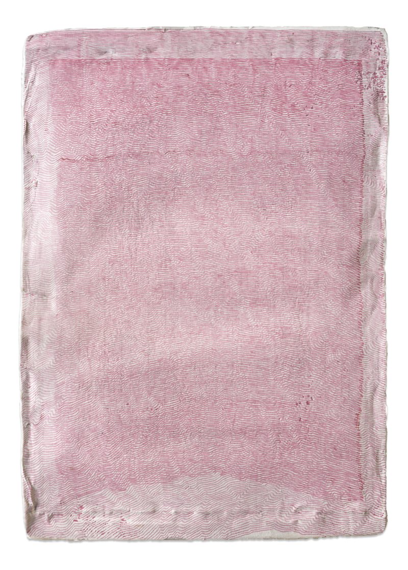 Score No2509, 2025, ink on aluminium, 46 × 33 cm