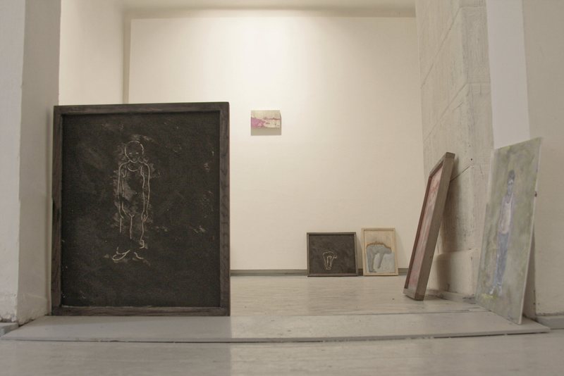 Studio-Style Display: Leaning Paintings